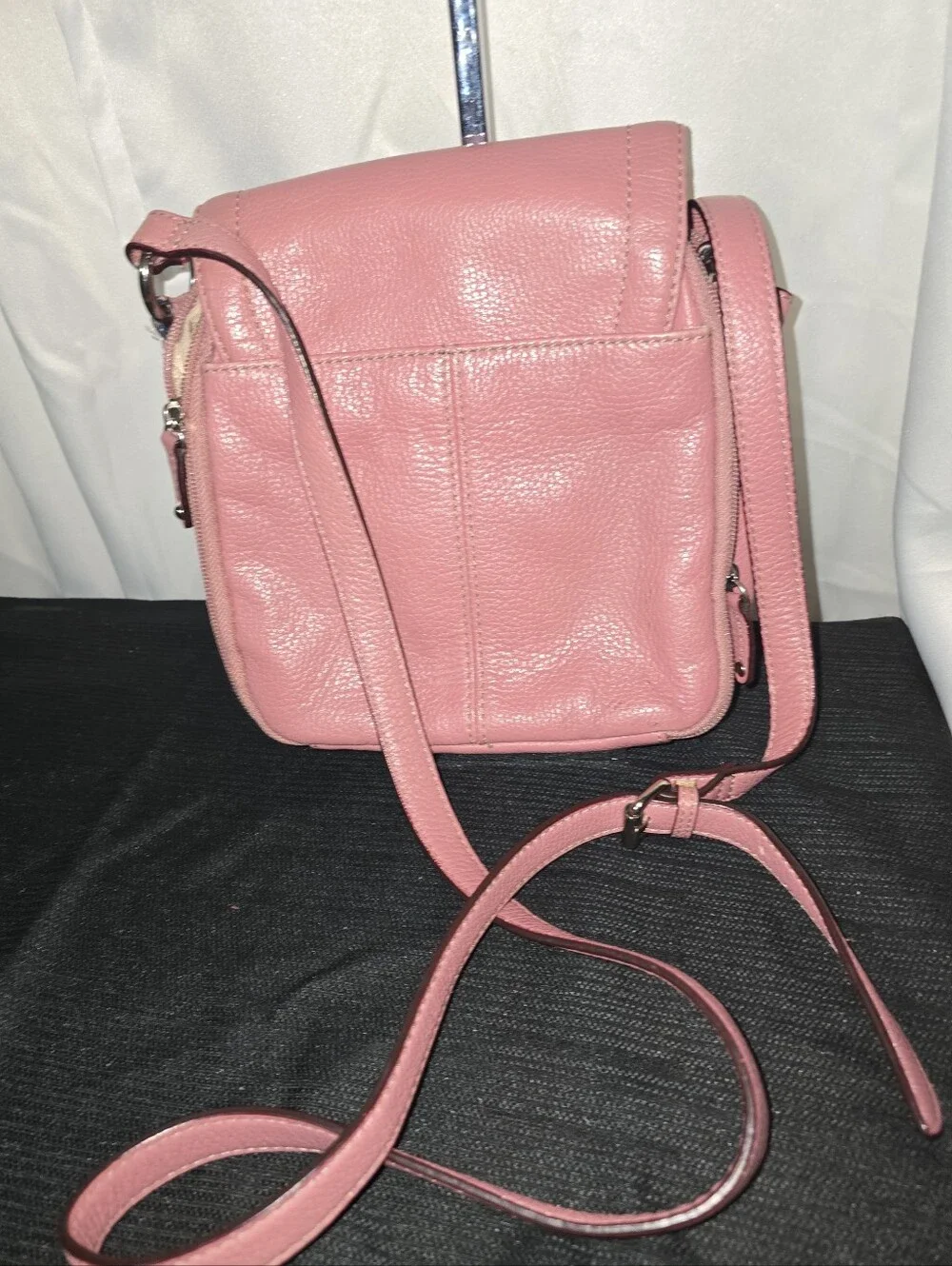 TIGNANELLO RARE GENUINE Pink Leather 3 DIVIDER Crossbody Bag
